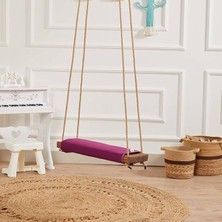 Klasik Ahşap Piknik Salıncak - Ev ve Bahçe Modeli (Mor)