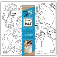Çocuk Funny Mat White 40X40CM - Kediler