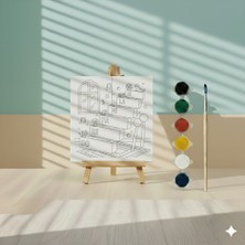 Hobi Universe Çocuklar Için Notalı Ksilofon ve Hayvanlar Temalı Eğitici ve Eğlenceli Tuval Boyama Seti