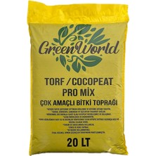 Green World 20  lt İthal Çok Amaçlı Bitki Toprağı Torf Cocopeat Ponza Taşı - Kokopit Karışım