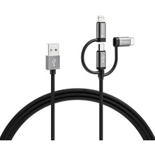 Kablo 3ın1 USB A -Lıght/m-Usb/t. C