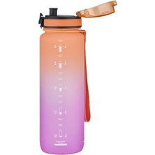 Fiftyfifty 1000ML Büyük Boy Çift Renk Softtouch Ff Collection Tritan Su Matarası Turuncu-Mor