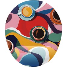 Desenli Bilek Destekli Mouse Pad