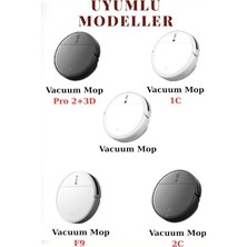 2 Pro Plus 3D (Dikkat:kameralı-Plus Global)-Vacuum Mop 1c-Vaccum Mop 2c-Dreame F9 Uyumlu 2 Adet Yüksek Kalite Mop Paspas Yedek Seti