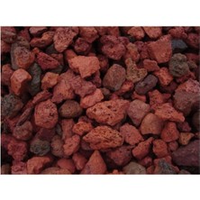 Akvaryum Taşı 1 kg 10-15 mm Akvaryum Pomzası Teraryum Taşı Kırmızı Pomza Lav Taşı Volkanik Cüruf