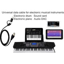 3351 Type C +Micro USB Yazıcı Printer Piyano Midi Bağlantı Kablosu Hızlı USB C USB B Midi Cihazını Müzik Kaydı/oynatma Veri Iletimi Için Bilgisayara Bağlamayı SAĞLAR(LN-3351 Type C+Micro Usb)