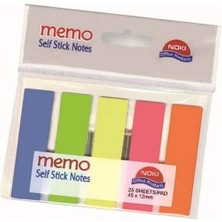 Memo Film Index 5 Renk 12X45MM 25 Yp. 12050 Yapışkan Notluk