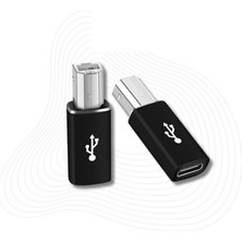 1952 Type C To USB B Midi Klavye Yazıcı Printer Çevirici Dönüştürücü Adaptör Ürün Malzemesi: Alüminyum Alaşım USB C USB B, Geniş Arayüzler (LN-1952 Type C To USB B)