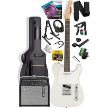 TLX-50WH-50AMP Tele Kasa Gül Klavye 50W Amfili Elektro Gitar 2 Single-Coil Premium Ses Kalitesi