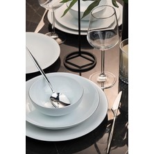 Porselen Zeugma 24 Parça 6 Kişilik Yemek Takımı, Platin File