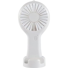 DD5002 Telefon Standlı 3 Kademeli Mini Vantilatör Portatif Soğutucu Fan El Fanı (Beyaz)