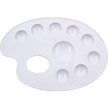 Plastik Renk Paleti 8+1 Gözlü - Akrilik - Gauj - Yağlı - Sulu Boya