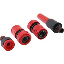 Hortum Sulama Başlığı Seti 4 Parça Su Tabanca Bağlantı Ekleme Aparatı Eki Bahçe Sulama Adaptörü