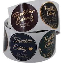 Ederiz Etiketi Pp Metalize 5cm Çapında 500 Adet Müşterilerinize Minnterlığınızı Gösterin.