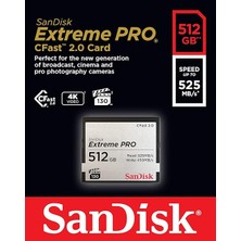 Extreme Pro Cfast 2.0 Hafıza Kartı, 512 GB - SDCFSP-512G-G46D