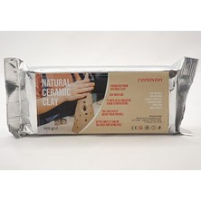 ile Kuruyan Doğal Seramik Kil 500 gr – Fırın Gerektirmez, Boyanabilir & Verniklenebilir, Air Dry Clay Beyaz