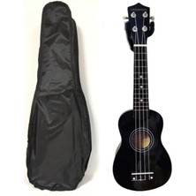 Ukulele Siyah Soprano + Kılıf + Pena