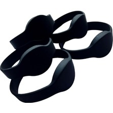 Mıfare Classic 1k Rfıd Bileklik 13.56 Mhz ISO14443 A Silikon Yetişkin Boyut Siyah (5 Adet)