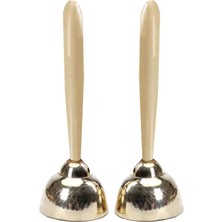 Orf-Zl-35 Örf Aletleri Ahşap Saplı El Zili (1 Çift)