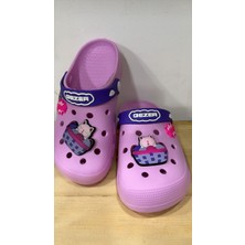 Gezer Yeni Sezon Rahat Taban Kedi Figürlü Cross Kız Çocuk Yazlık Terlik