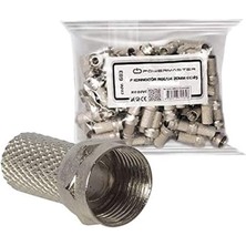 SL-F186 S-Link SL-F186 18MMX8 Rg6 50 Li Paket Erkek Connector, Beyaz