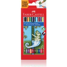 Yerli Çift Uçlu Boya Kalemi (12 Kalem) 24 Renk (Fsc)