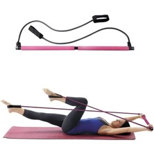 Portable Studio Pilates Jimnastik Egzersiz Çubuğu, Fuşya
