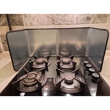 Sıçratmaz Ocak Arkası Koruyucu 120X30 Büyük Boy Katlanabilir Paslanmaz Metal Sac