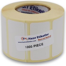Termal Etiket 50MM x 25MM Ruloda 1000 Adet 40MM Kuka Çapında Direk Termal Transfer Etiketi