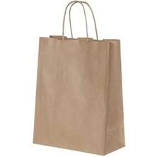 Saplı Kraft Kağıt Çanta 19X8X24 cm - 25 Adet