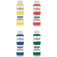 Ekonomik Akrilik Boya 4X120ML Ana Renkler Avantajlı Paket Çok Renkli Tek Ebat