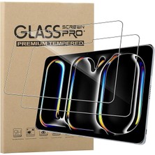 Ekran Koruyucu iPad Pro 13 Inç M4 (2024), 2 Paket Hd Şeffaf Çizilmeye Dayanıklı Temperli Cam [9h Sertlik] Dokunmaya Duyarlı Anti-Parmak Izi Anti-Yağ Koruyucu Ekran Koruyucu Film