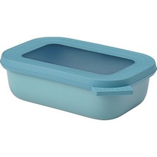 - Multi Bowl Cirqula Rectangular - Kapaklı Saklama Kabı - Buzdolabı Için Hava Geçirmez Saklama Kutusu ve Mikrodalga Fırın Kabı Olarak Uygundur - 500 ml - Nordic Green