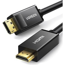 4K Displayport HDMI Dönüştürücü Kablo, Siyah, 2 Metre