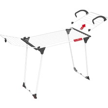 Premium 2in1 Masa Çamaşır Askılığı Alüminyum Teller Beyaz - 180 x 57 x 91 cm