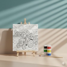 Hobi Universe Çocuklar Için Çiftlik Macerası Köy Hayatı Temalı Eğitici ve Eğlenceli Tuval Boyama Seti