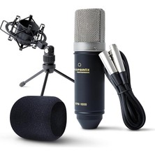 Professional MPM-1000 - Podcast, Akış, Şarkı Söyleme, Tele-Çalışma ve Oyun Için Masa Standı ve Kablolu Xlr Kondenser Stüdyo Mikrofonu