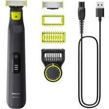 Oneblade Pro Yüz ve Vücut Için Hibrit Tıraş Makinesi,sakal Şekillendiriği, Islak/kuru Kullanım, 12 Uzunluk Ayarlı Tarak, 1 Yedek Bıçak, Vücut Tarağı, Cilt KORUMASI,QP6542/10