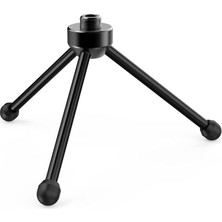 Kaymaz Kauçuk Ayaklı Masaüstü Mikrofonu Için Tripod Standı, Sağlam Metal Yapı, Oyun, Podcasting, Toplantılar, Sohbet Için Katlanabilir Masa Mikrofonu Standı