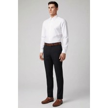 Yyz Store Erkek Siyah Renk Esnek Likralı Slim-Fit Kumaş Pantolon