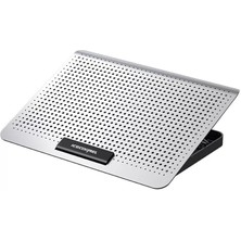 Icecoorel Alimünyum Hız Ayarlı Notebook Soğutucu Ergonomik Stand Alt Başlık : Sessiz Güçlü FAN–12~17INÇ Uyumlu–yedi Seviye Stand–2xusb Hub