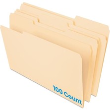 Dosya Klasörü, Yasal Boy, Manila, 1/3 Kesim, 100/BX (753 1/3)