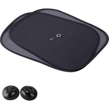 Oto Yan Cam Vantuzlu Güneşlik Perde Seti (2 Parça) - Oto Güneş Koruması, Sıcaklık Azaltıcı ve Uv Işınlarına Karşı Koruyucu