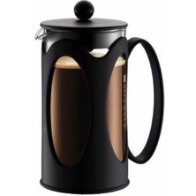 Kenya Kahve Makinesi (Fransız Pres Sistemi, Kalıcı Paslanmaz Çelik Filtre, 1,0 Litre) Siyah