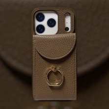 Teleplus iPhone 17 Pro Kılıf Kartlıklı Yüzüklü El Askılı H34 Kılıf