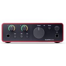 Scarlett Solo Gen 4 Ses Kartı: Gitarist, Vokalist Veya Prodüktör Için USB Audio Arayüzü, Stüdyo Kalitesinde Kayıt ve Kayıt Yapmanız Için Gerekli Tüm Yazılımlar