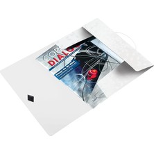 Active Wow Ince Lastikli Dosya, Metalik Beyaz