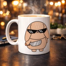 NW NessiWorld Cool Tavşan Tasarımlı Porselen Kupa Model 93 – Eğlenceli, Havalı ve Enerji Dolu Kahve Kupası