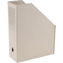 Magazinlik Suni Deri Masa Üstü Evrak/dosya Düzenleyici 23 * 30 * 9 Cm. Bej