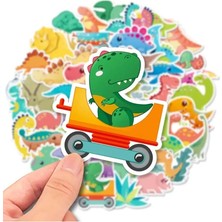 Adet Sevimli Dinozor Sticker Etiket Seti